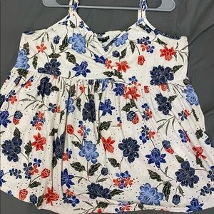 Torrid Floral Babydoll Tank Top